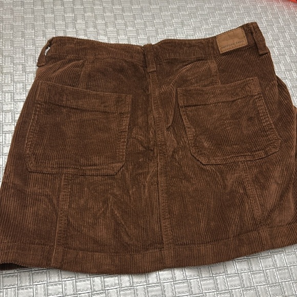 AMERICAN EAGLE OUTFITTERS brown super hi-rise a-line corduroy skirt  size 10 - Picture 8 of 9